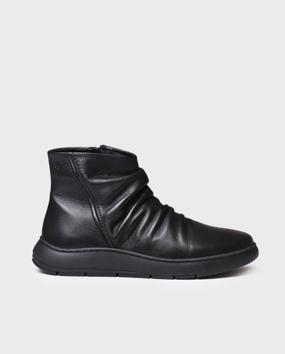 Botines de mujer de piel con cremallera - Toni Pons - Negro Negro-1
