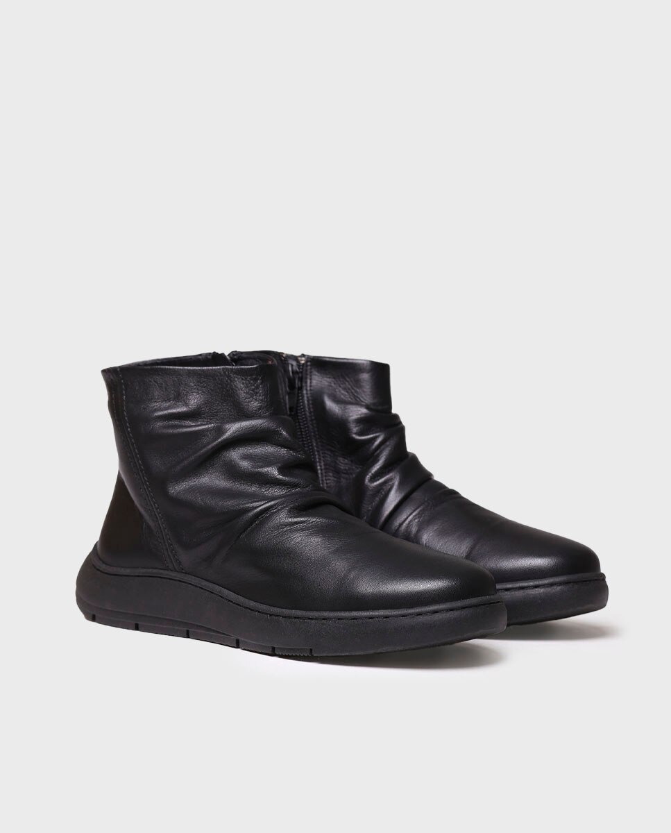 Botines de mujer de piel con cremallera - Toni Pons - Negro Negro-2