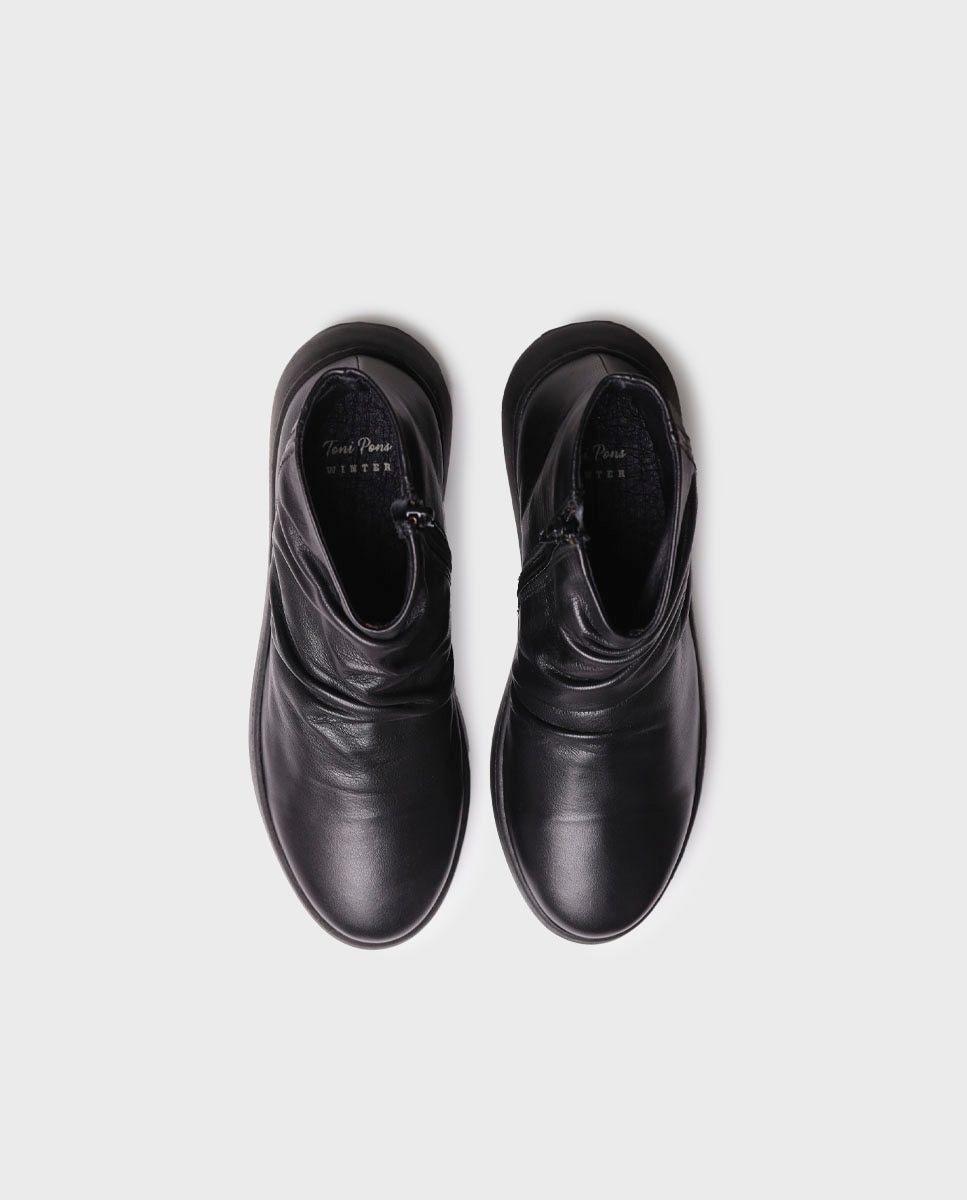 Botines de mujer de piel con cremallera - Toni Pons - Negro Negro-3