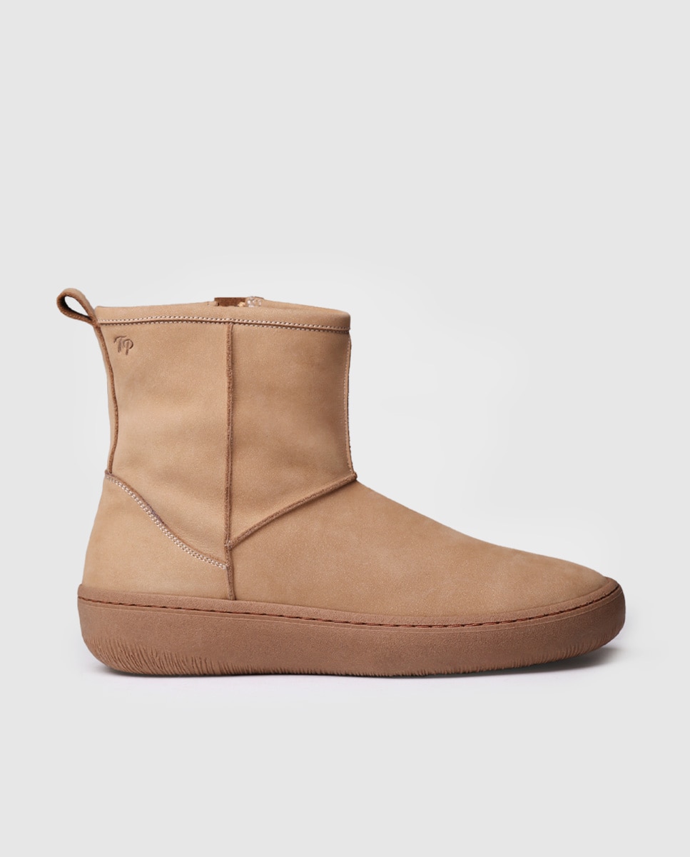 Botines de mujer de piel con cremallera - Toni Pons - Beige Beige-1