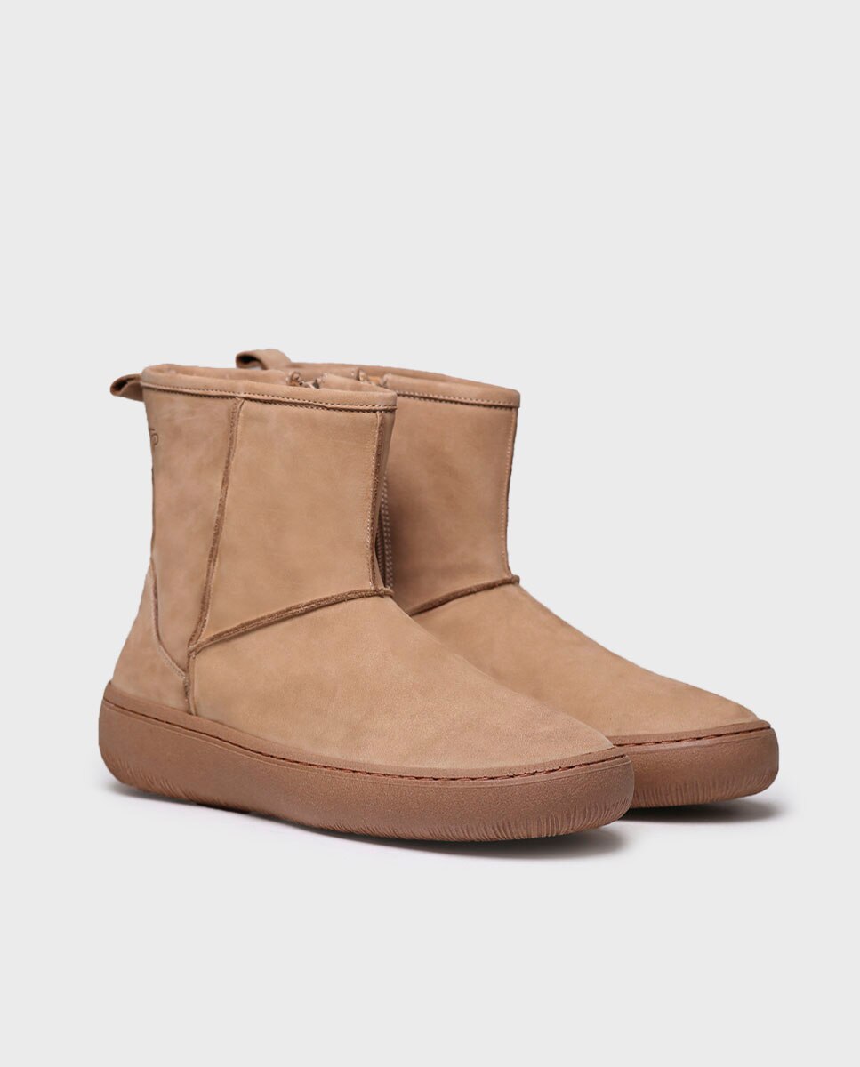 Botines de mujer de piel con cremallera - Toni Pons - Beige Beige-2