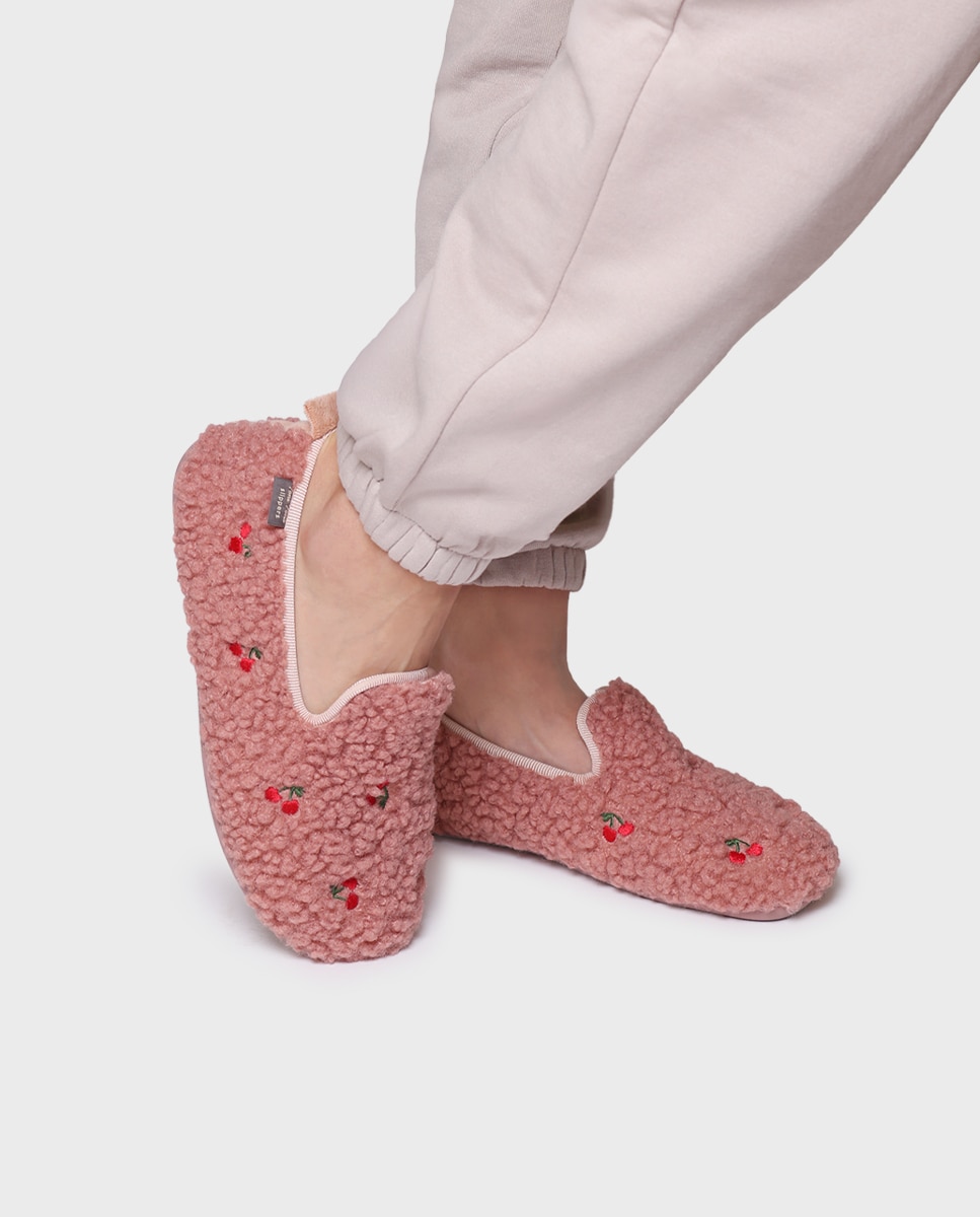 Imagen 4 de Zapatillas de casa cerradas de mujer con bordado - Toni Pons - Rosa Rosa
