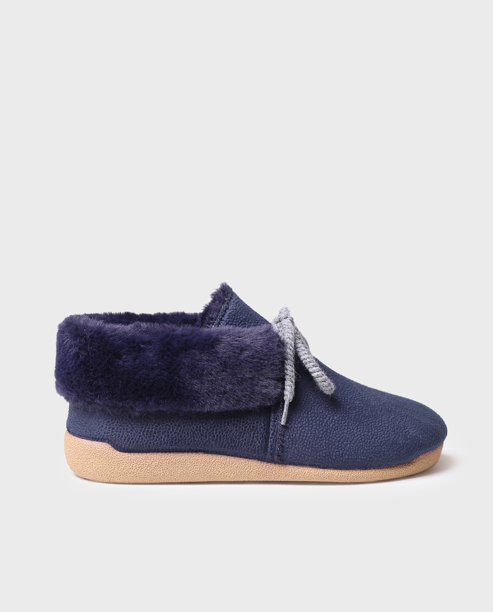 Zapatillas de casa cerradas de mujer tipo botín - Toni Pons - Azul marino Azul marino-1