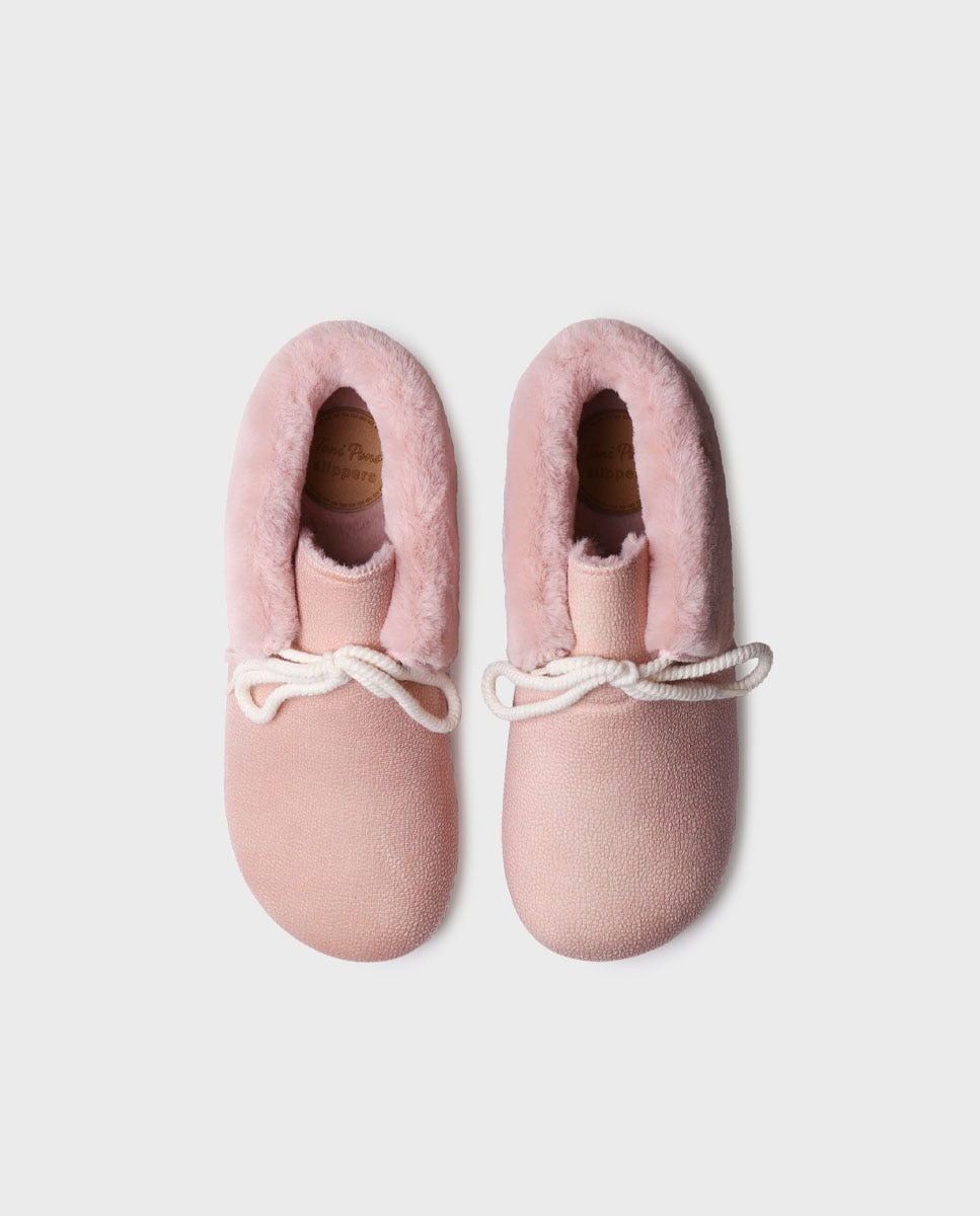 Zapatillas de casa cerradas de mujer tipo botín - Toni Pons - Rosa Rosa-3