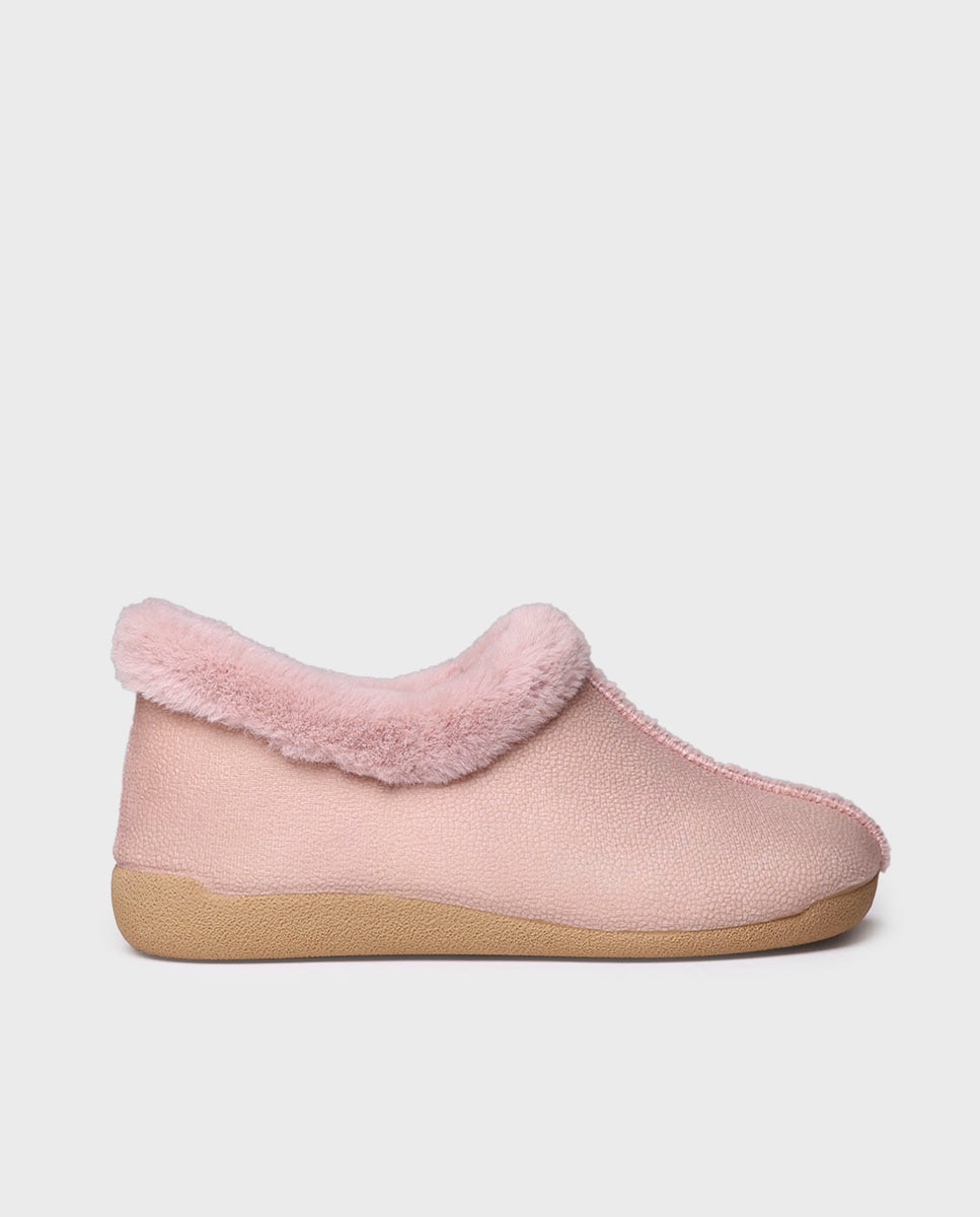 Zapatillas de casa cerradas de mujer tipo botín - Toni Pons - Rosa Rosa-1