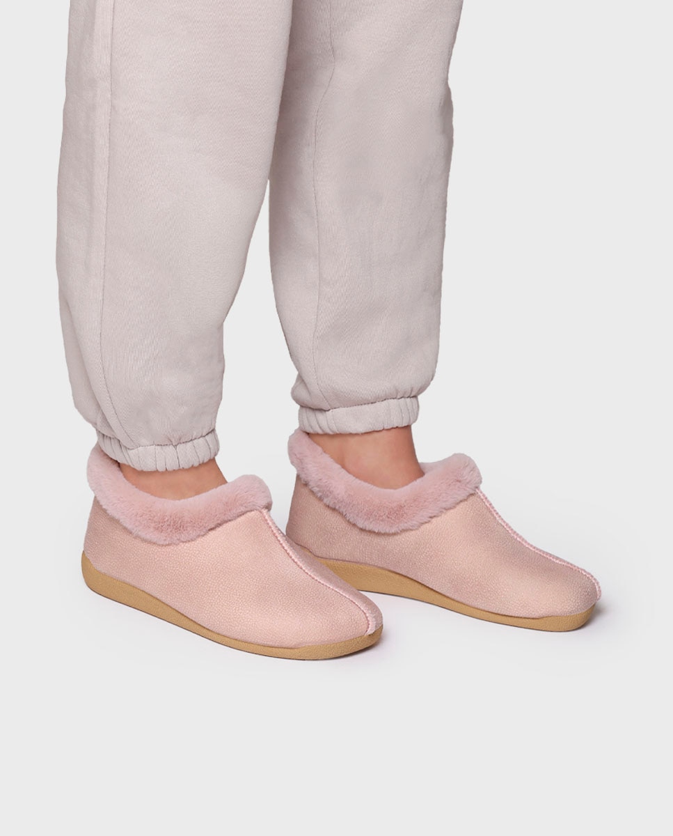 Zapatillas de casa cerradas de mujer tipo botín - Toni Pons - Rosa Rosa-4