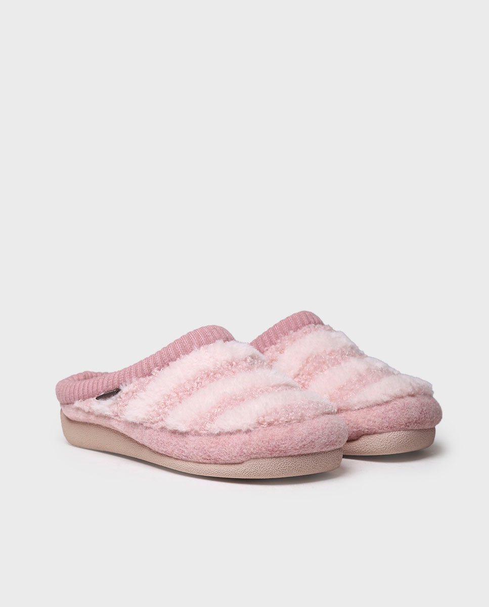 Zapatillas de casa cerradas de mujer tipo zueco - Toni Pons - Rosa Rosa-2