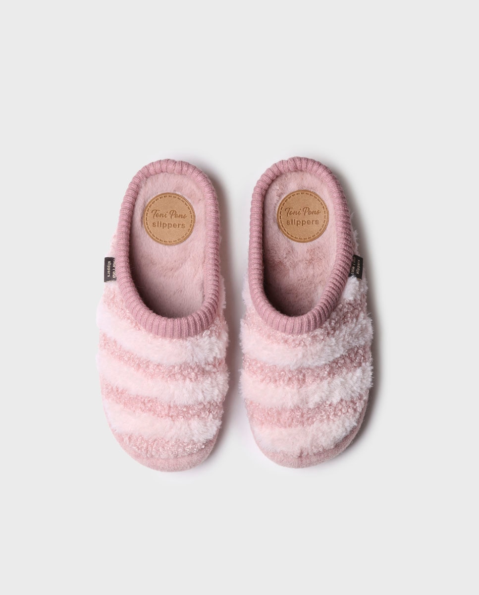 Zapatillas de casa cerradas de mujer tipo zueco - Toni Pons - Rosa Rosa-3
