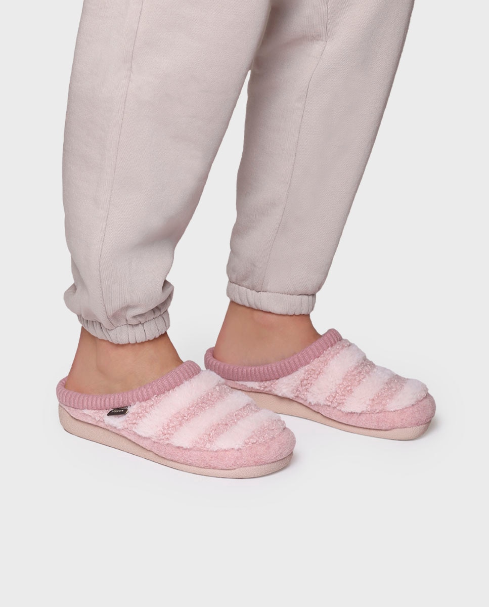 Zapatillas de casa cerradas de mujer tipo zueco - Toni Pons - Rosa Rosa-4