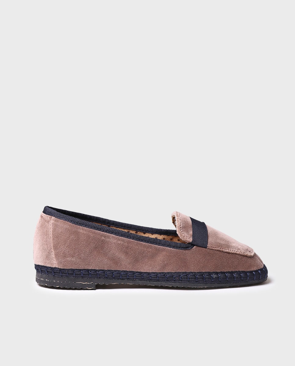 Mocasines de mujer planos de terciopelo - Topo Topo-1