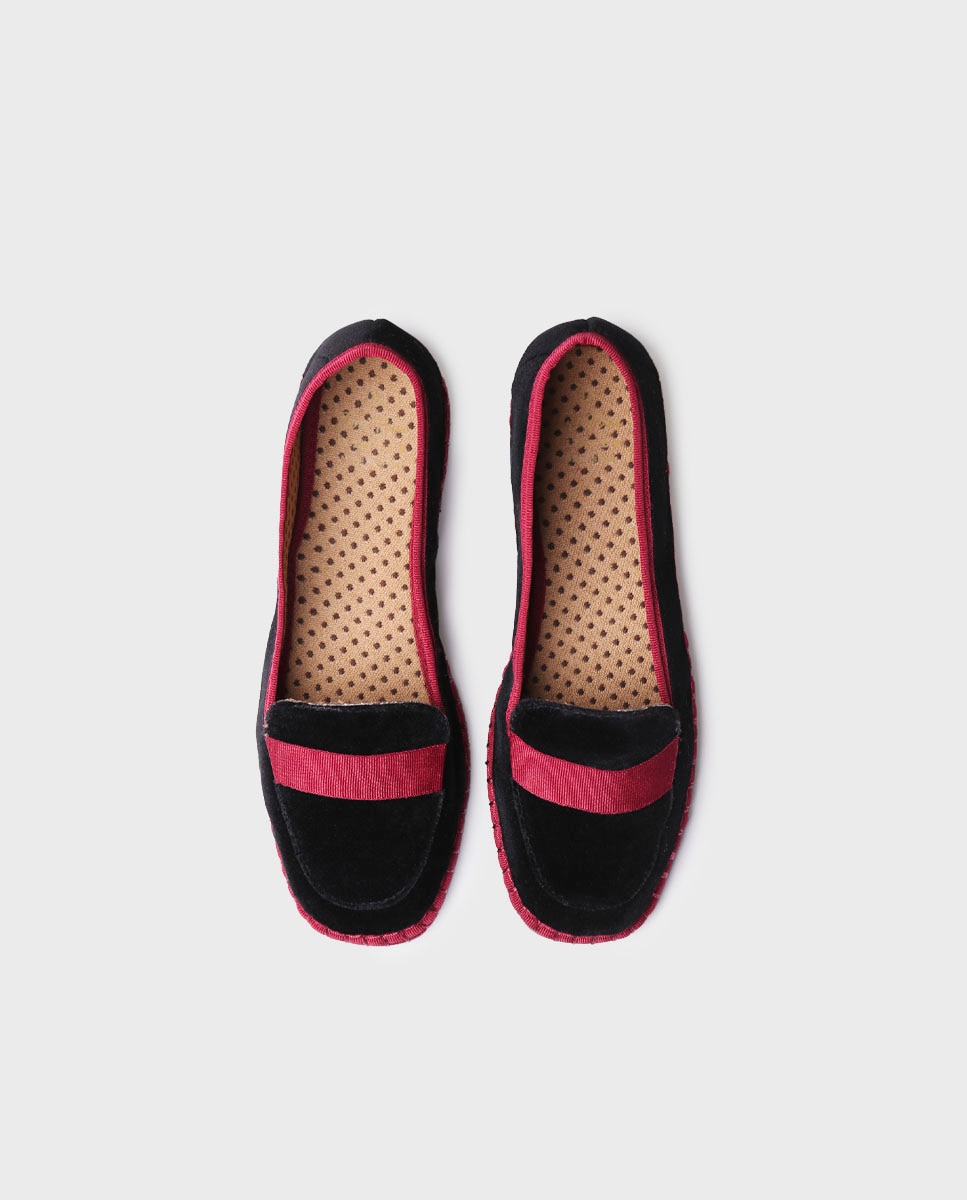 Mocasines de mujer planos de terciopelo - Toni Pons - Negro Negro-3