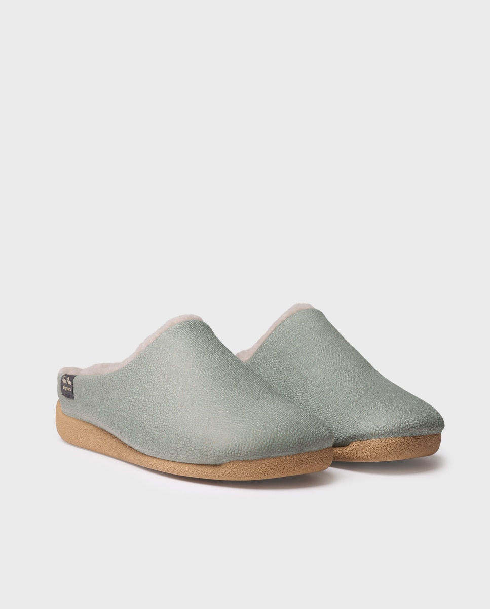 Zapatillas de casa cerradas de mujer tipo zueco - Toni Pons - Verde Verde-2