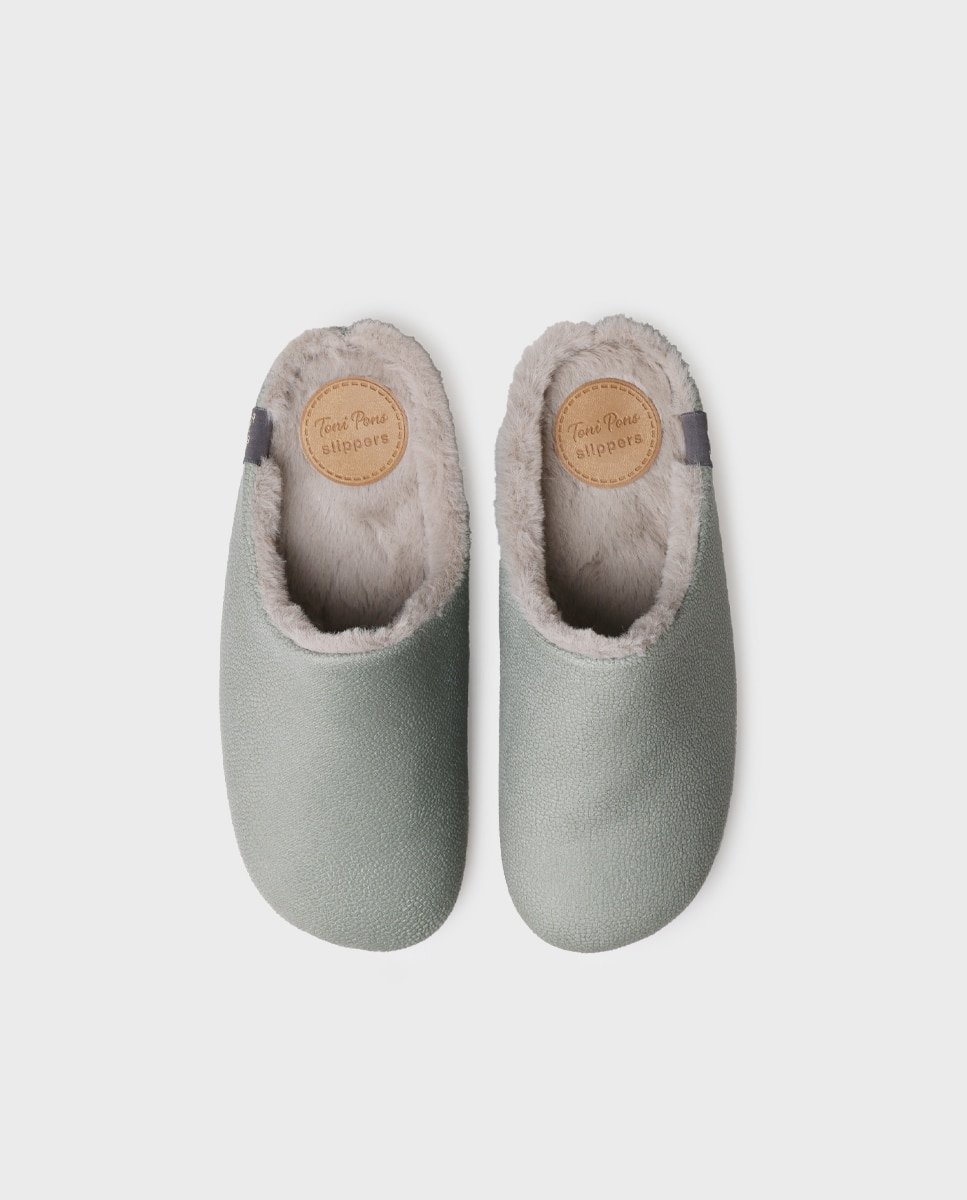 Zapatillas de casa cerradas de mujer tipo zueco - Toni Pons - Verde Verde-3