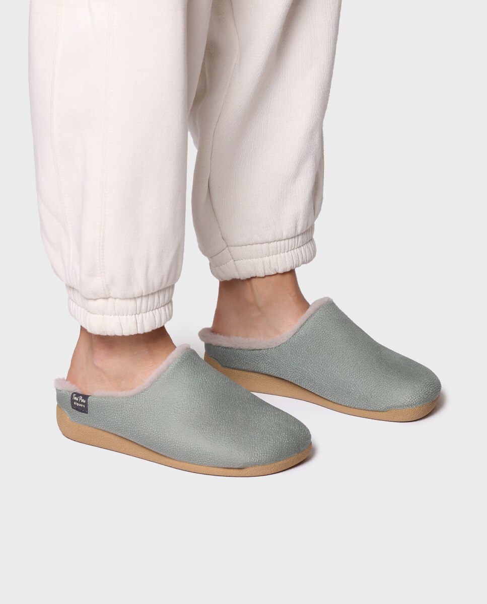 Zapatillas de casa cerradas de mujer tipo zueco - Toni Pons - Verde Verde-4