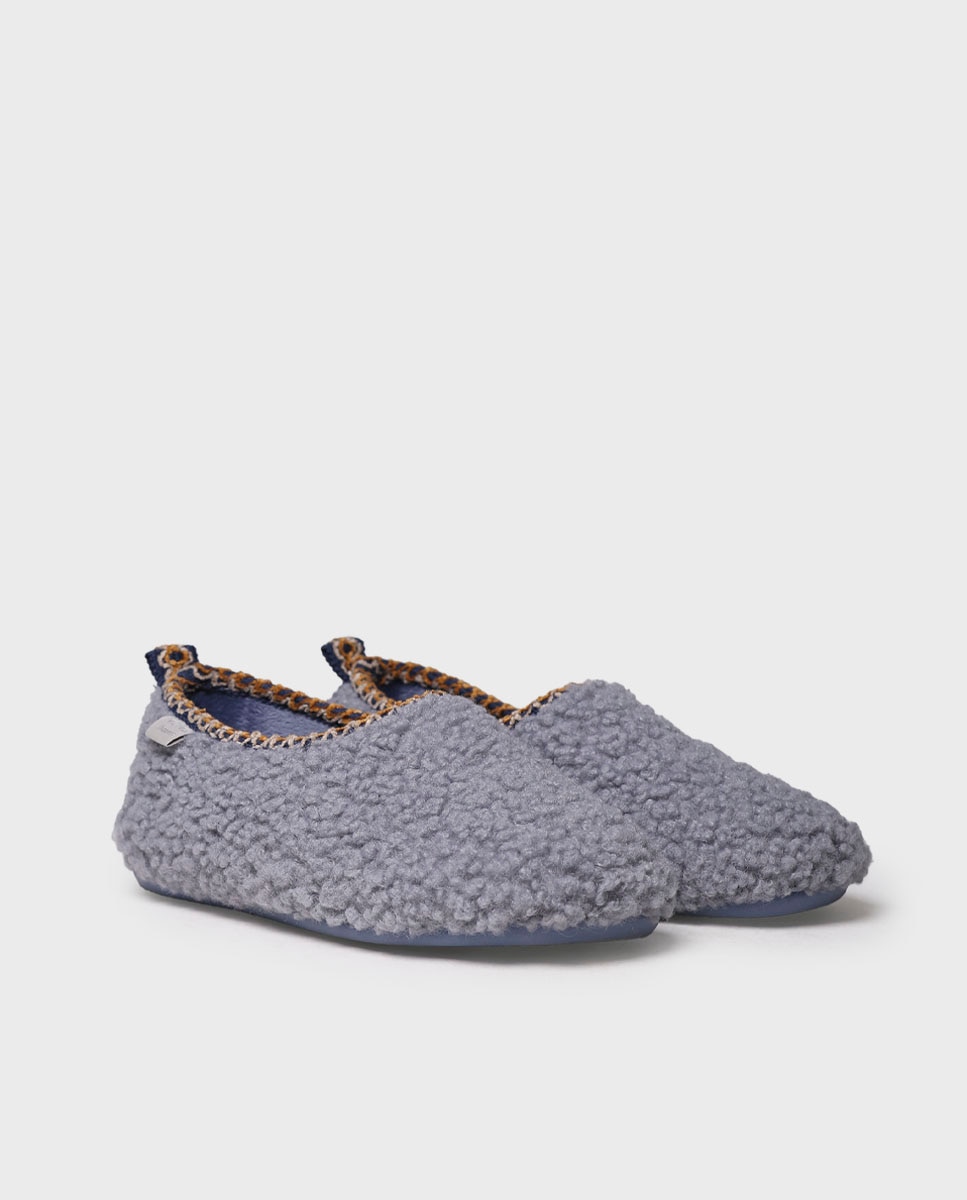 Zapatillas de casa cerradas de mujer de borrego - Toni Pons - Azul claro Azul claro-2