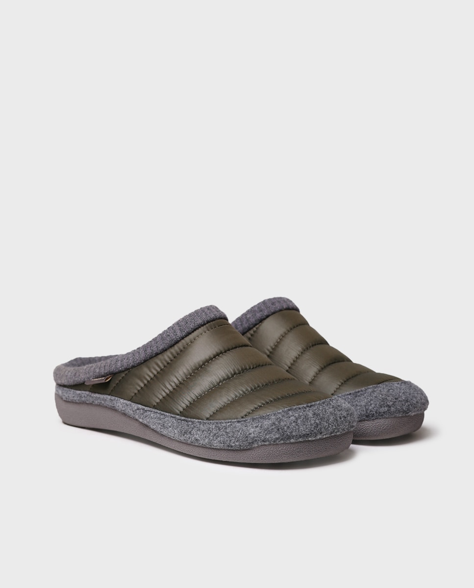 Zapatillas de casa de hombre de fieltro - Toni Pons - Kaki Kaki-2