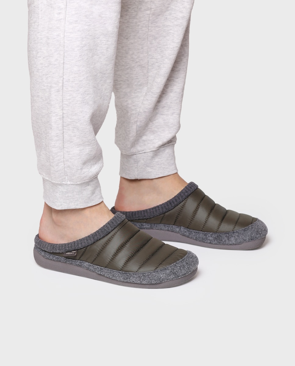 Zapatillas de casa de hombre de fieltro - Toni Pons - Kaki Kaki-4