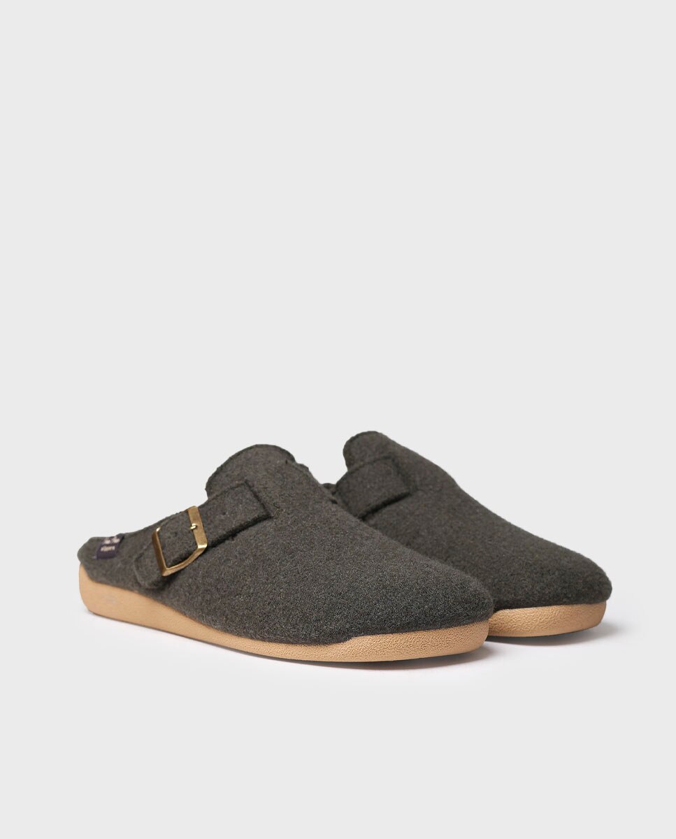 Zapatillas de casa de hombre tipo zueco - Toni Pons - Kaki Kaki-2
