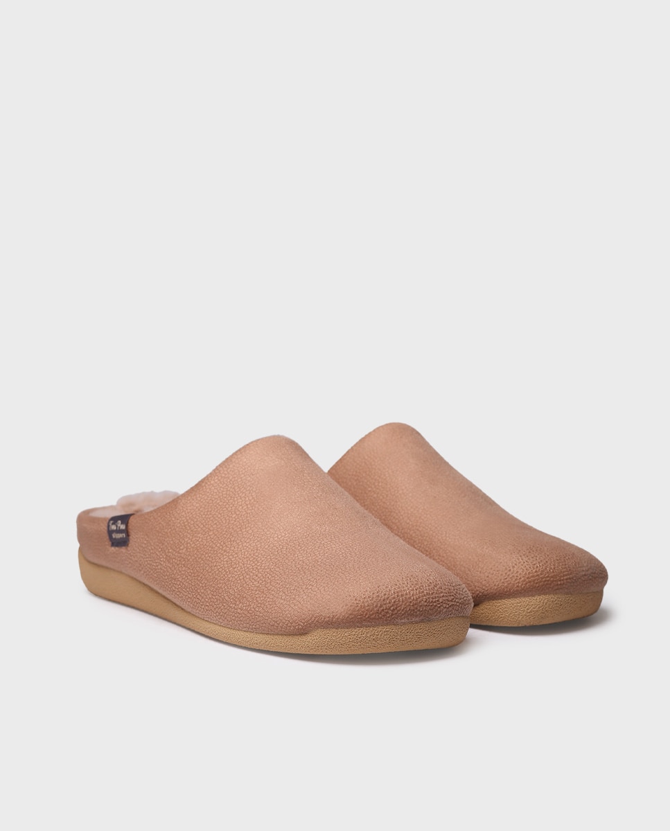 Imagen 4 de Zapatillas de casa de hombre tipo zueco - Marrón claro Marrón claro