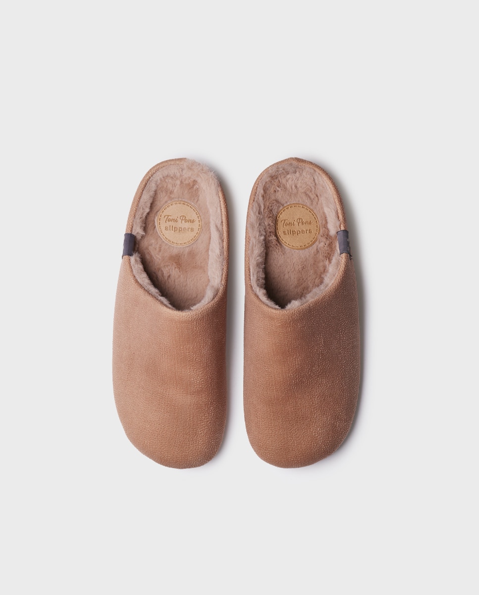 Imagen 3 de Zapatillas de casa de hombre tipo zueco - Marrón claro Marrón claro