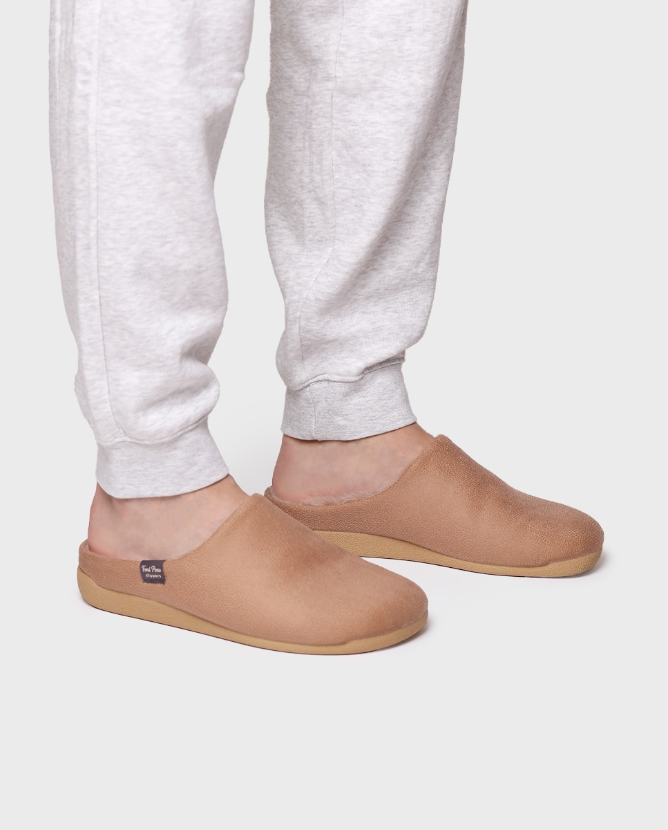 Imagen 2 de Zapatillas de casa de hombre tipo zueco - Marrón claro Marrón claro
