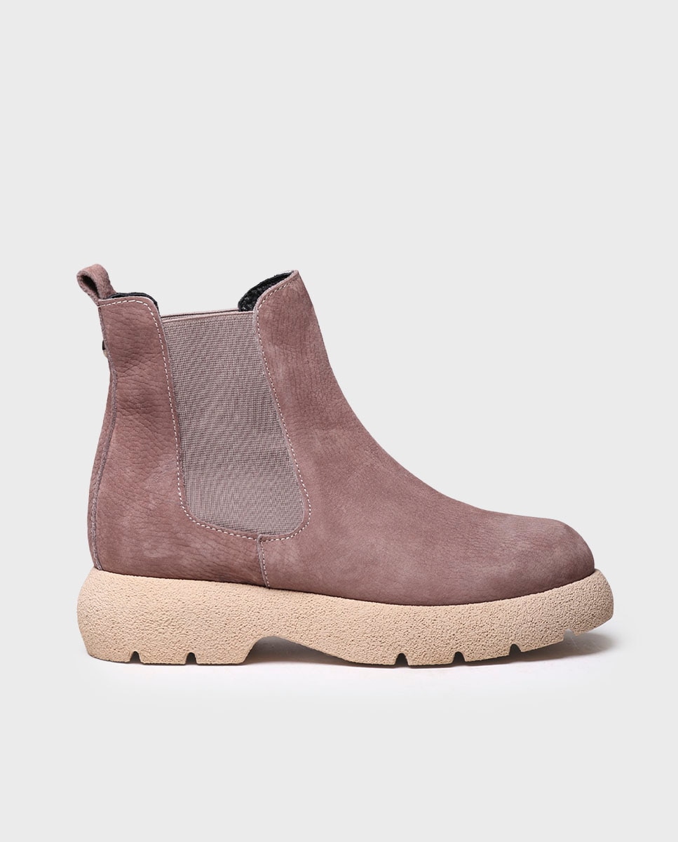 Imagen 1 de Botines de mujer de piel con elásticos - Topo Topo