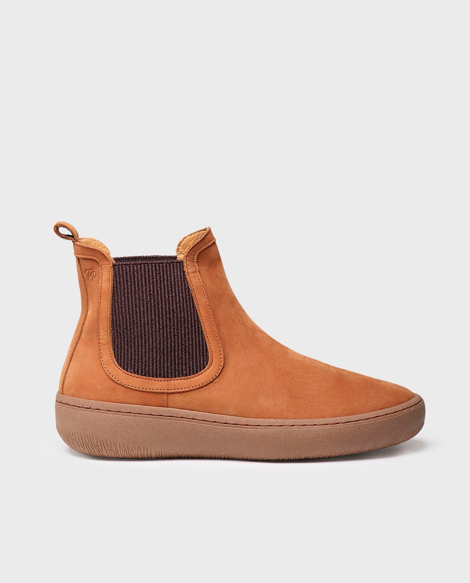 Botines de mujer de piel con elásticos - Toni Pons - Marrón Marrón-1