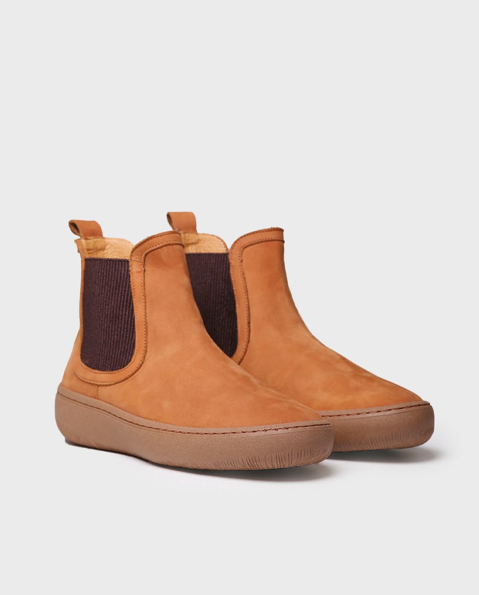 Botines de mujer de piel con elásticos - Toni Pons - Marrón Marrón-2