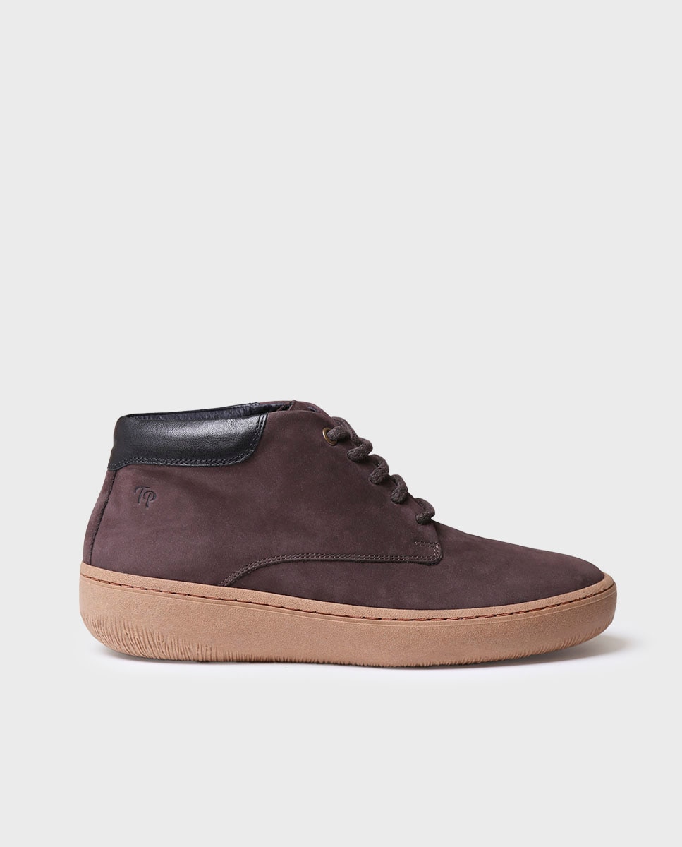 Botines de mujer de piel con cordones - Toni Pons - Marrón oscuro Marrón oscuro-1