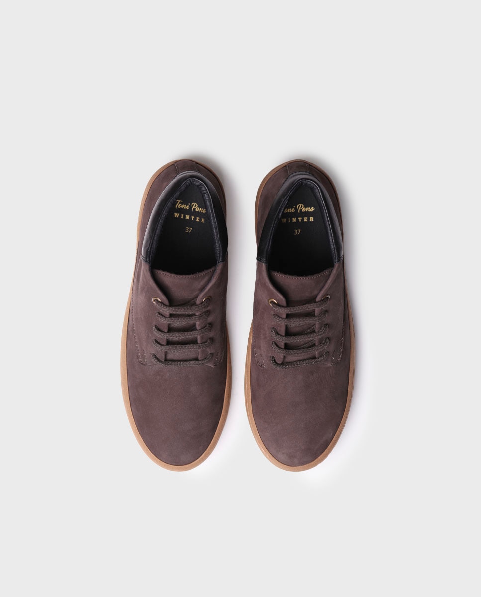 Botines de mujer de piel con cordones - Toni Pons - Marrón oscuro Marrón oscuro-3