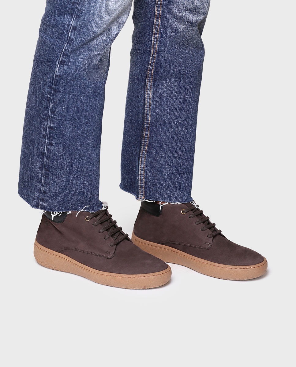 Botines de mujer de piel con cordones - Toni Pons - Marrón oscuro Marrón oscuro-4