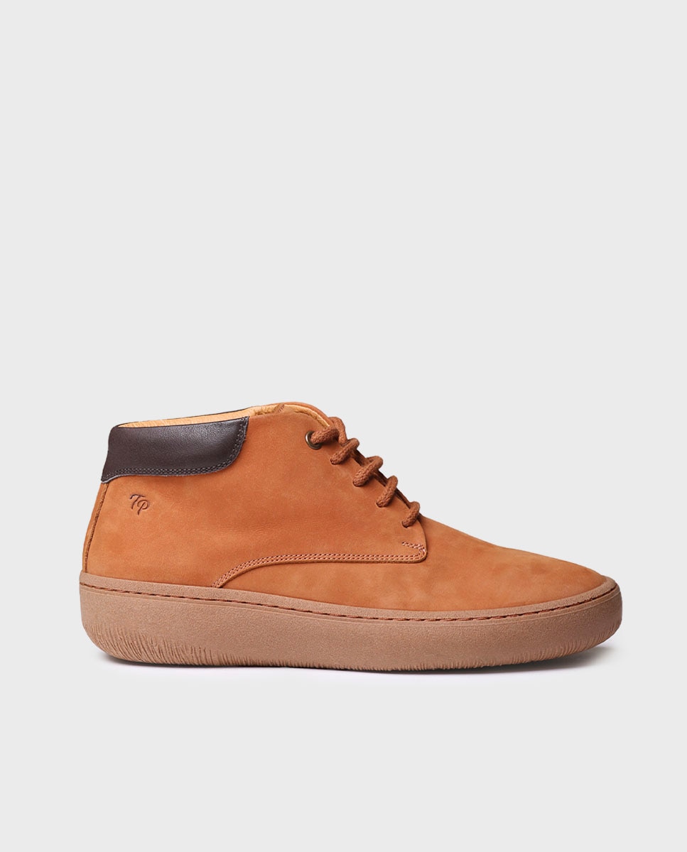 Botines de mujer de piel con cordones - Toni Pons - Marrón claro Marrón claro-1