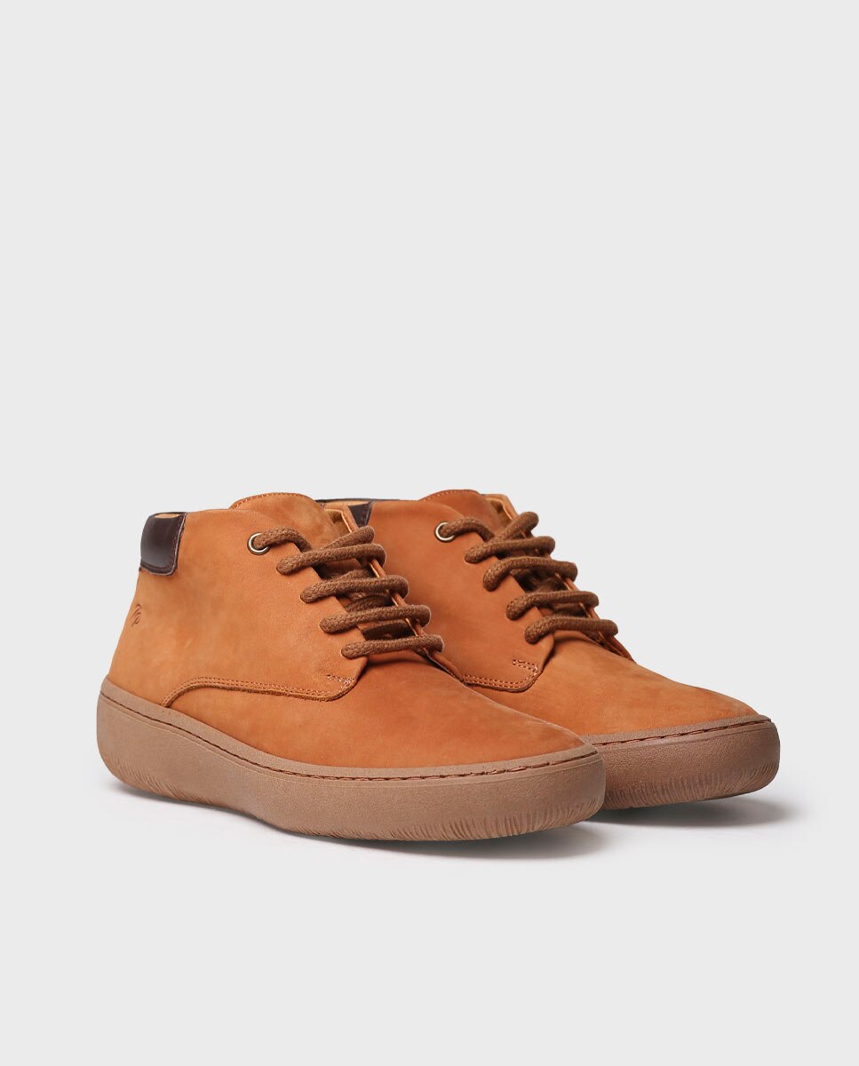 Botines de mujer de piel con cordones - Toni Pons - Marrón claro Marrón claro-2
