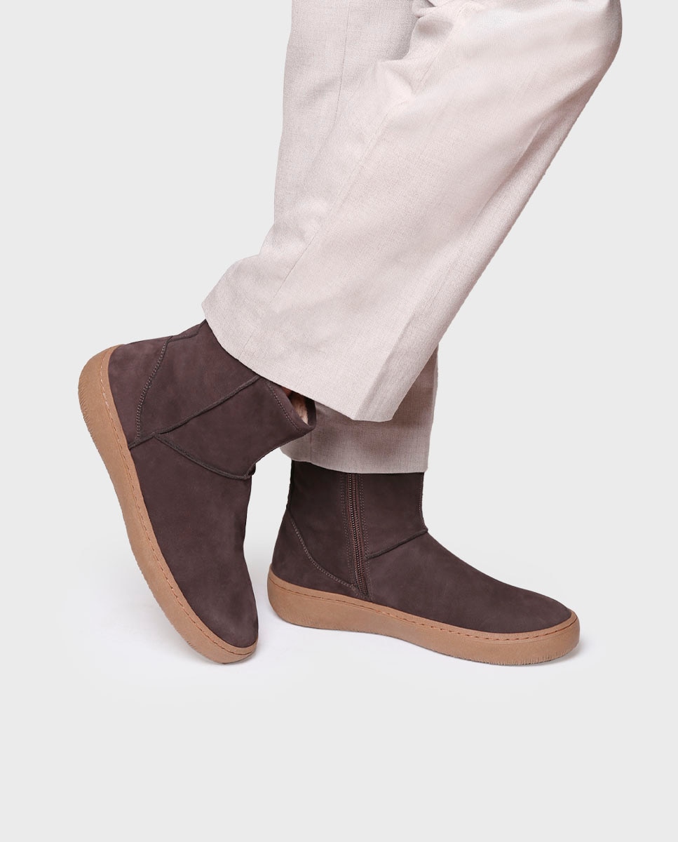 Botines de mujer de piel con cremallera - Toni Pons - Marrón oscuro Marrón oscuro-4