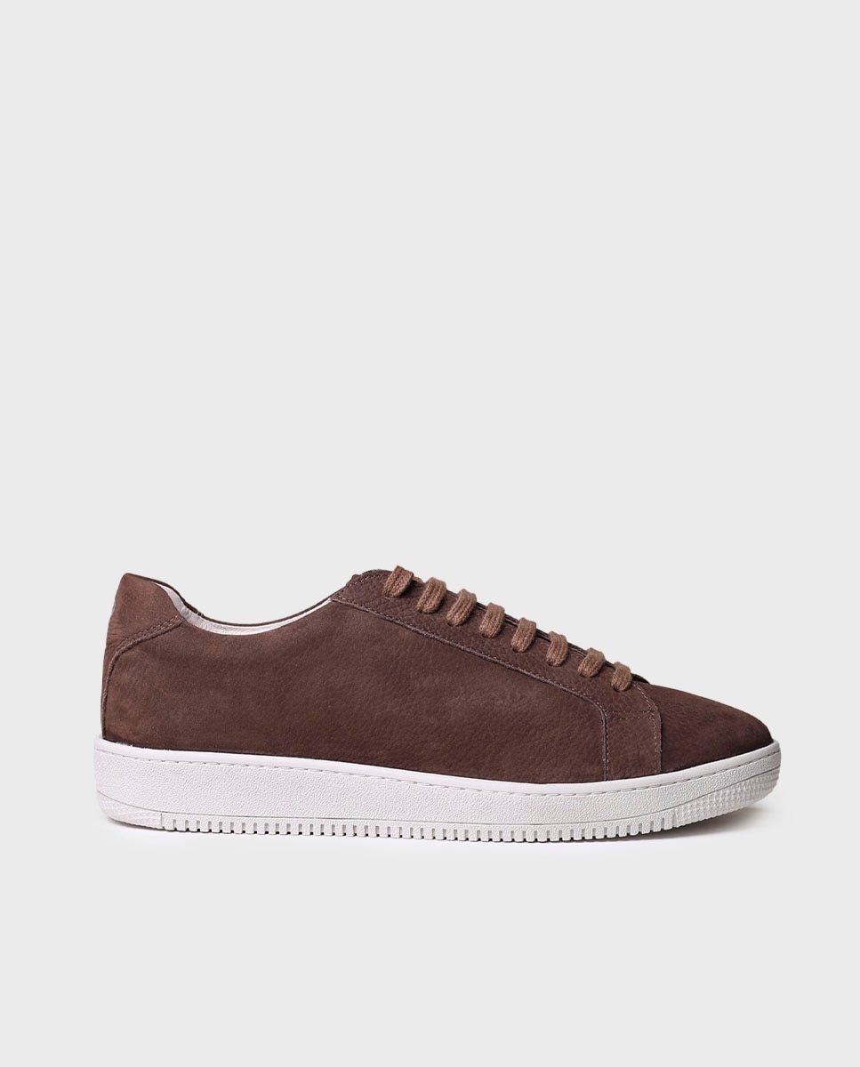 Zapatillas de hombre de serraje con cordones - Toni Pons - Marrón oscuro Marrón oscuro-1
