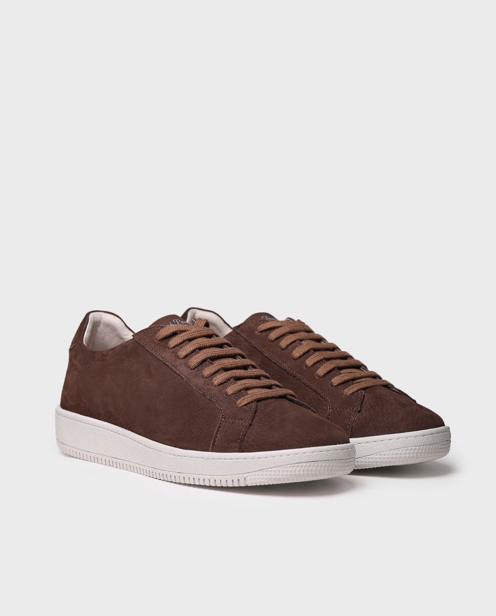 Zapatillas de hombre de serraje con cordones - Toni Pons - Marrón oscuro Marrón oscuro-2