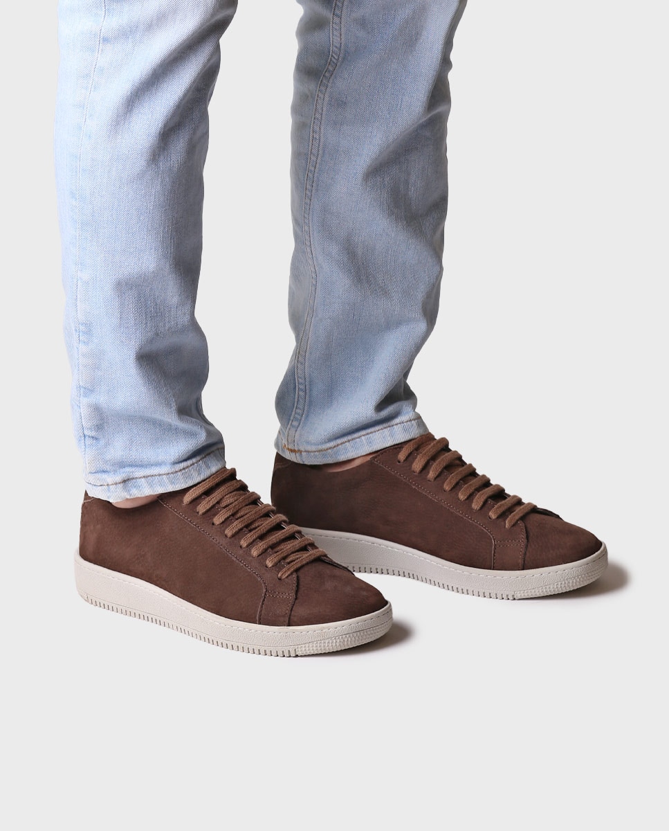Zapatillas de hombre de serraje con cordones - Toni Pons - Marrón oscuro Marrón oscuro-4