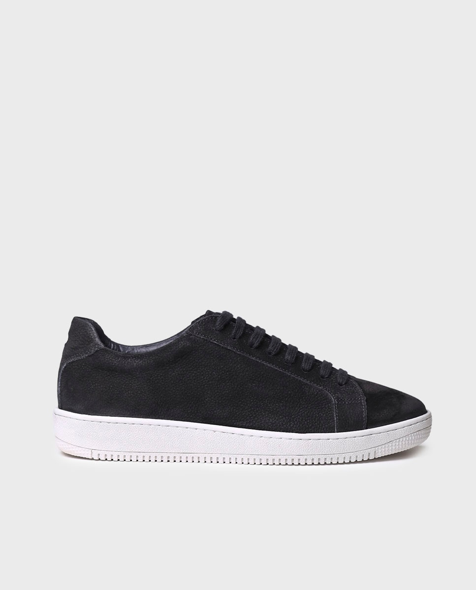 Zapatillas de hombre de serraje con cordones - Toni Pons - Negro Negro-1