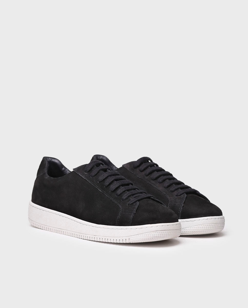Zapatillas de hombre de serraje con cordones - Toni Pons - Negro Negro-2