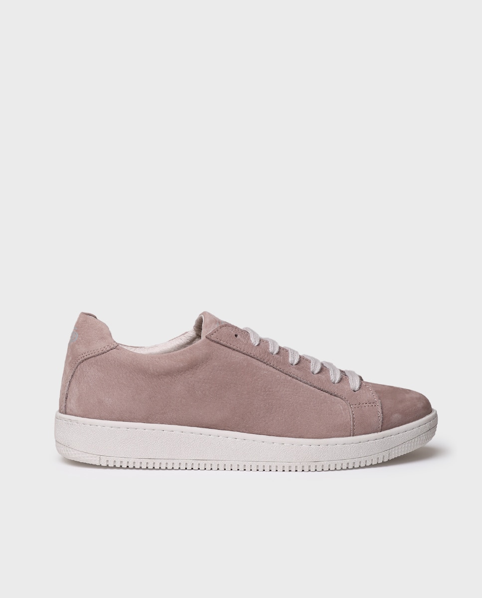 Sapatilhas de Camurça com Atacadores Taupe-1