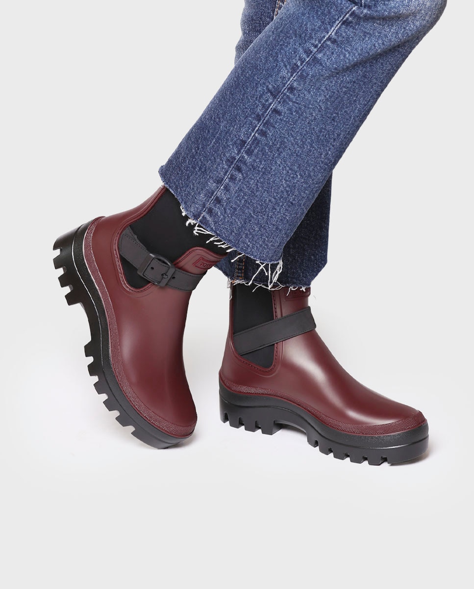 Botines de agua de mujer con plataforma - Toni Pons - Burdeos Burdeos-4