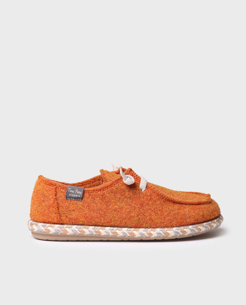 Zapatillas de casa cerradas de mujer de fieltro - Toni Pons - Naranja Naranja-1
