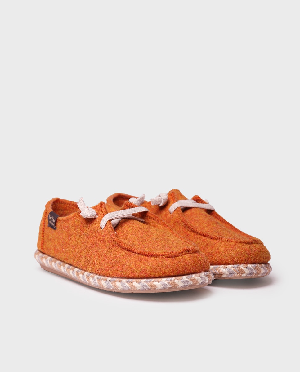 Zapatillas de casa cerradas de mujer de fieltro - Toni Pons - Naranja Naranja-2