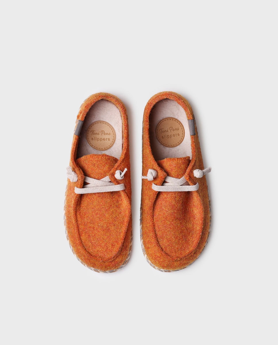 Zapatillas de casa cerradas de mujer de fieltro - Toni Pons - Naranja Naranja-3