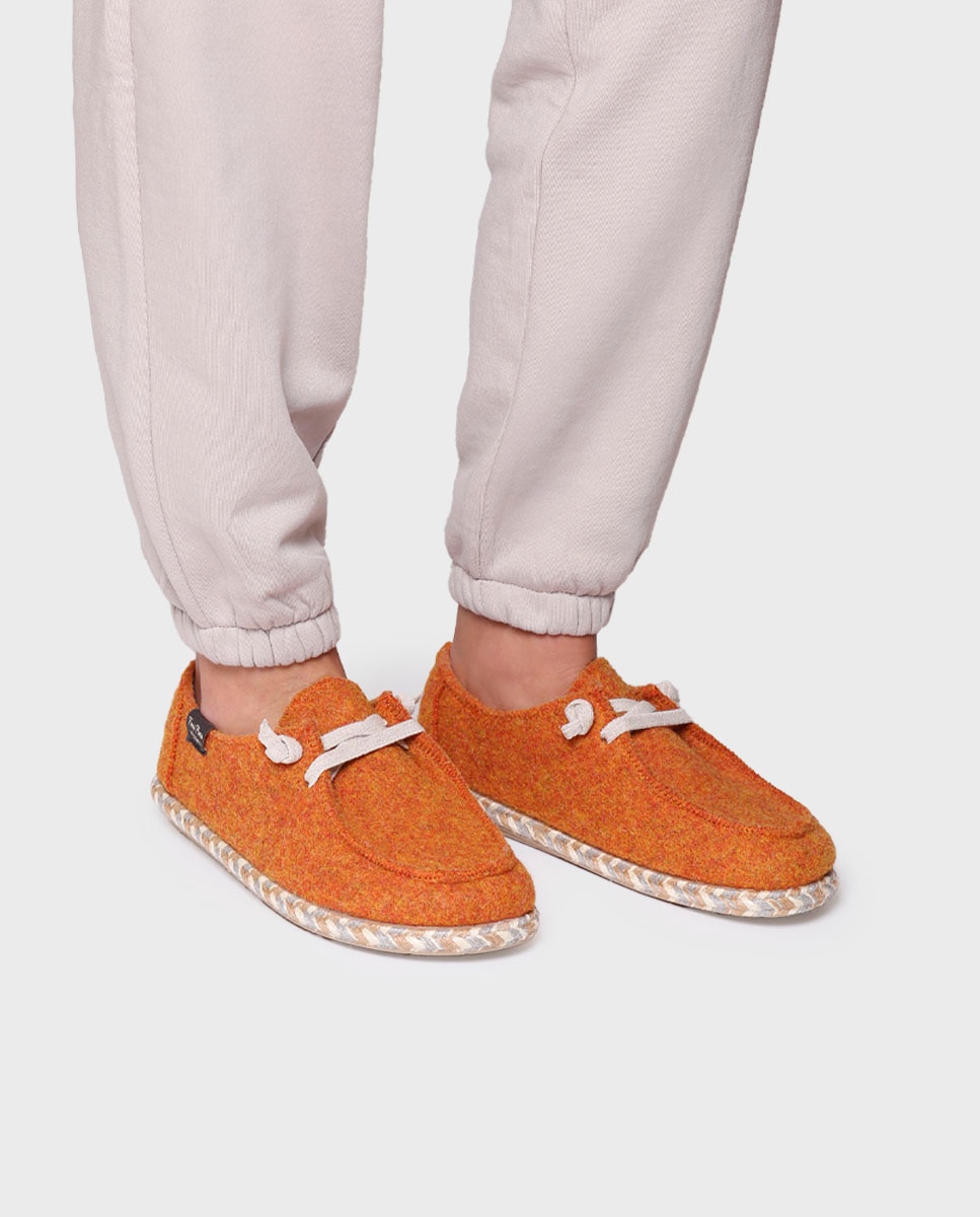 Zapatillas de casa cerradas de mujer de fieltro - Toni Pons - Naranja Naranja-4