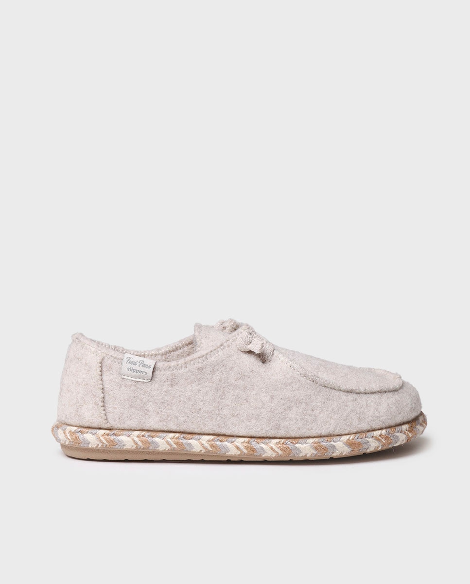 Zapatillas de casa cerradas de mujer de fieltro - Toni Pons - Crudo Crudo-1