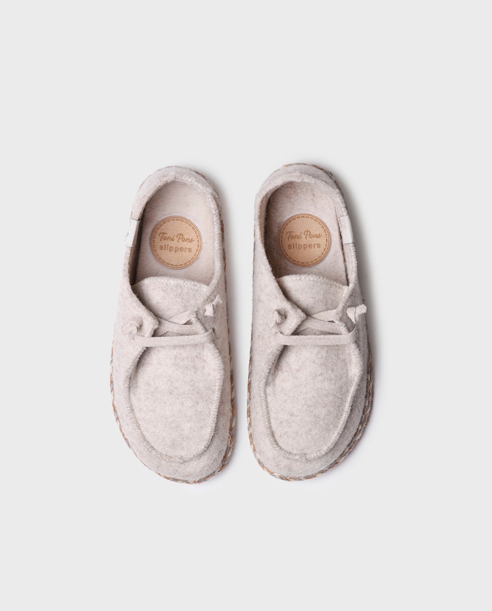 Zapatillas de casa cerradas de mujer de fieltro - Toni Pons - Crudo Crudo-3