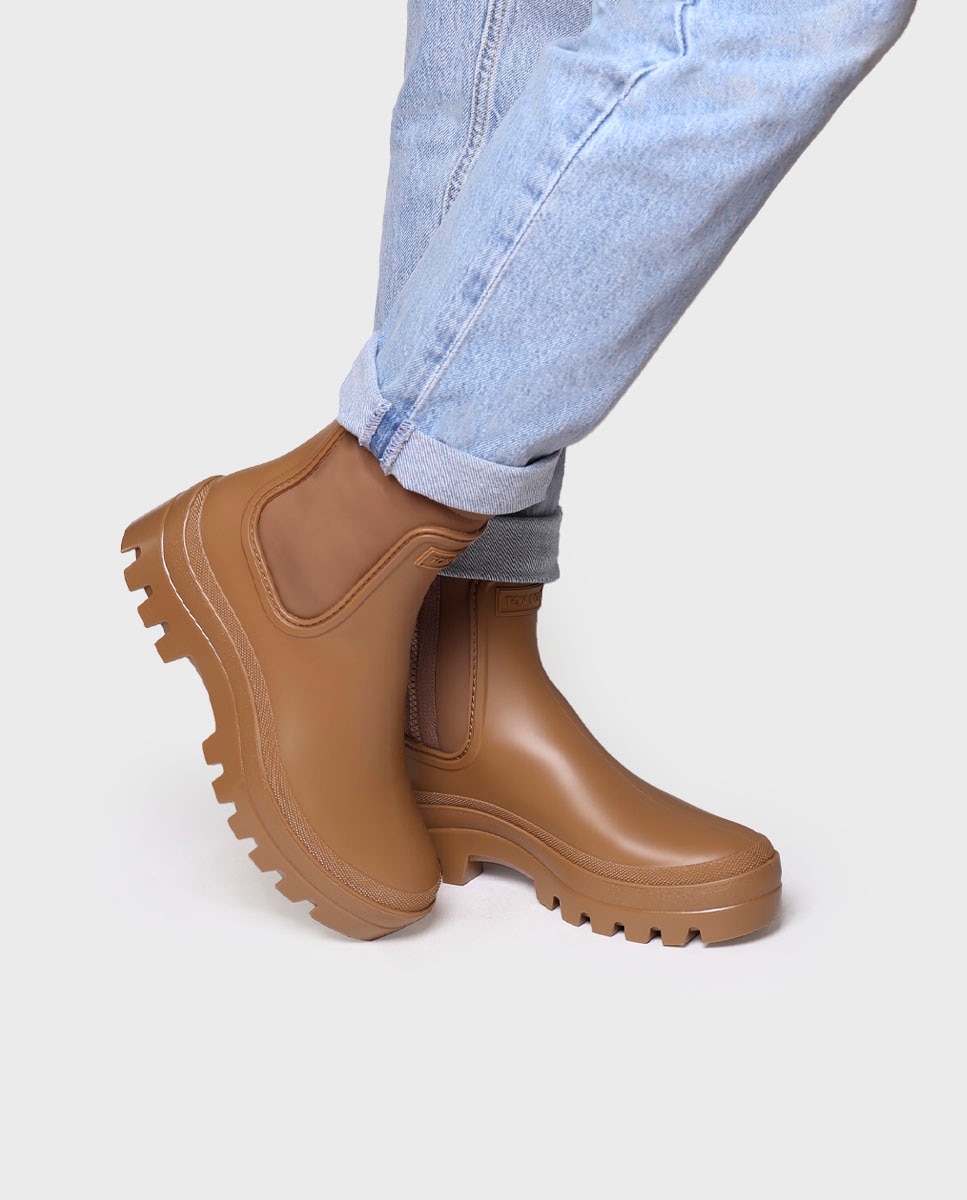 Botines de agua de mujer con plataforma - Toni Pons - Marrón claro Marrón claro-4