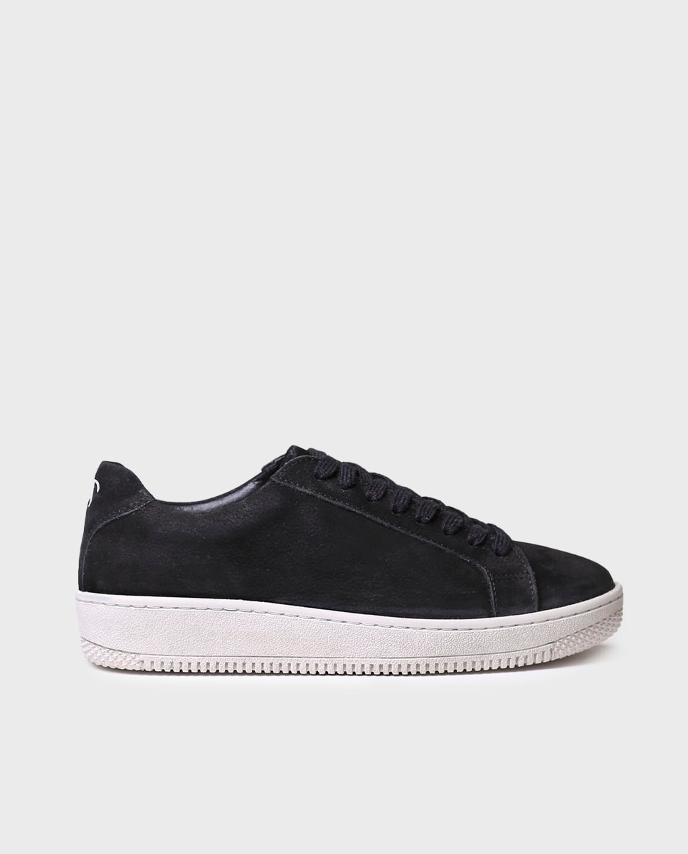 Zapatillas de mujer de piel con cordones - Toni Pons - Negro Negro-1