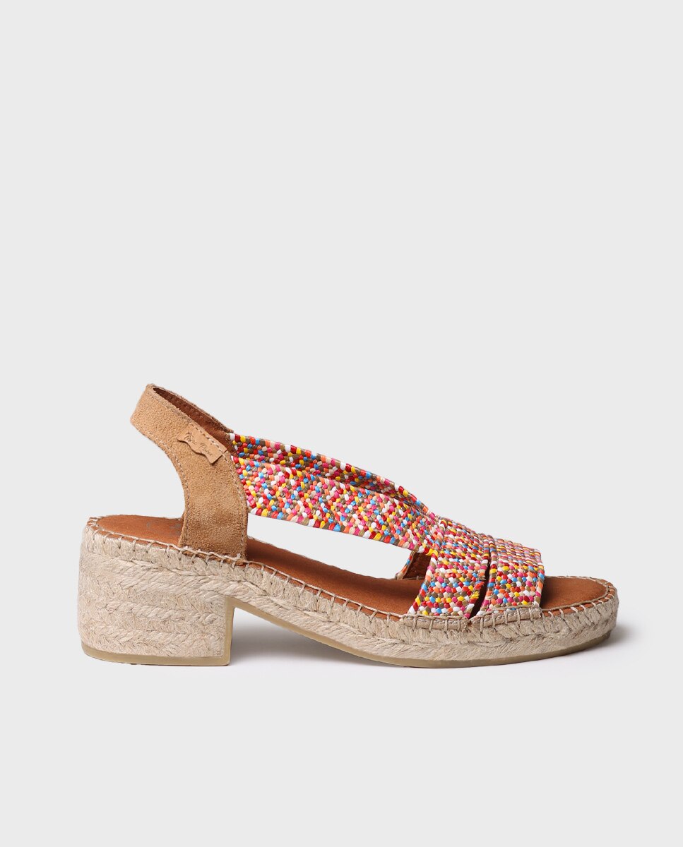 Alpargata de tacón para mujer con bandas elásticas - Toni Pons - Multicolor Multicolor-1